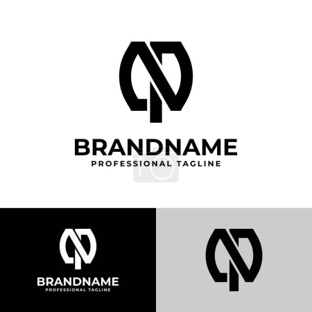 Lettres NI ou NP, QP Monogram Logo, adapté aux affaires avec NI, IN, NP, PN, QP, PQ initiales