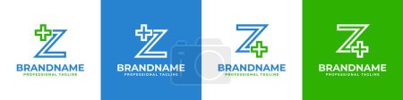 Illustration for Letter Z Medical Cross Modern Logo, suitable for business related to Medical Cross or Pharmacy with Z initial - Royalty Free Image