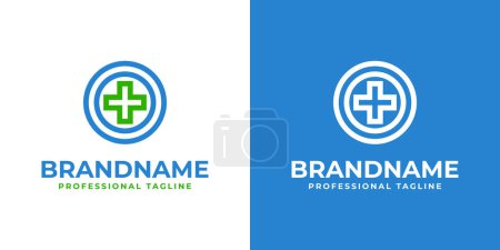 Illustration for Letter O Medical Cross Modern Logo, suitable for business related to Medical Cross or Pharmacy with O initial - Royalty Free Image