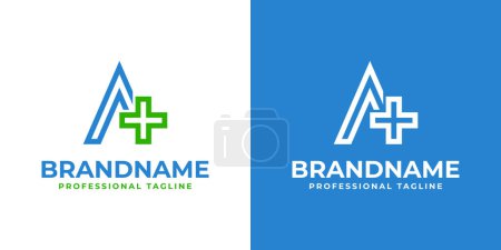 Illustration for Letter A Medical Cross Modern Logo, suitable for business related to Medical Cross or Pharmacy with A initial - Royalty Free Image