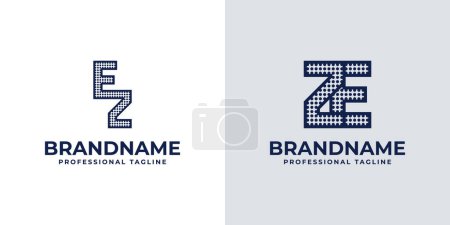 Logotipo del monograma del punto de las letras EZ y ZE, conveniente para el negocio con las iniciales de EZ o ZE