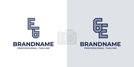 Letters EG and GE Dot Monogram Logo, Suitable for business with EG or GE initials