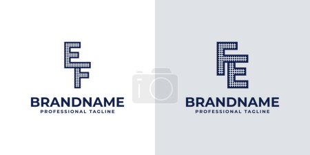 Letters EF and FE Dot Monogram Logo, Suitable for business with EF or FE initials