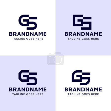 Letters GS Monogram Logo Set, suitable for any business with SG or GS initials.