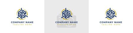 Letters GRR, RRG, RGR Monogram Logo Set, suitable for any business with GRR, RRG, RGR initials