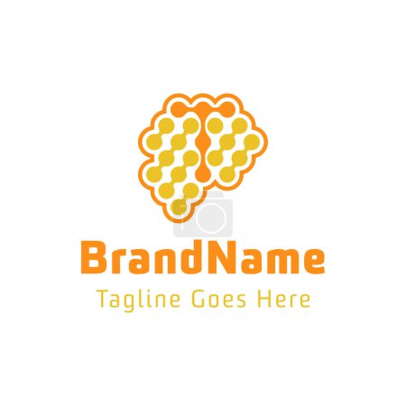 Buchstabe T Brain Wave Logo, für Unternehmen im Zusammenhang mit dem Gehirn mit T-Initiale