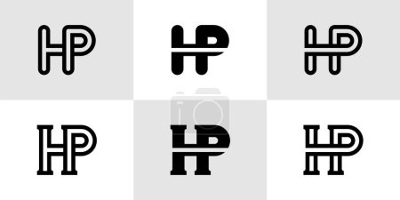 Letters HP Monogram Logo Set, suitable for business with HP or PH initials
