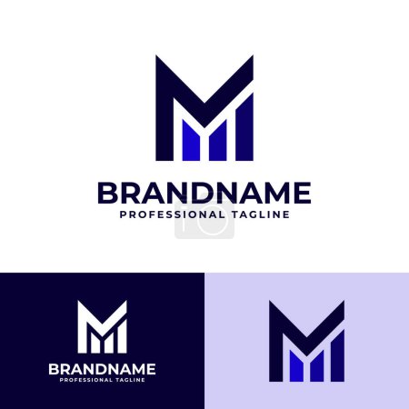 Téléchargez les illustrations : Lettre M Logo financier, adapté à toute entreprise liée à la finance avec M initial - en licence libre de droit