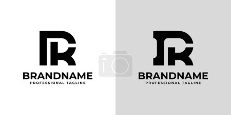 Letters RK Monogram Logo, suitable for any business with RK or KR initials