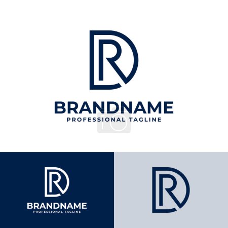 Letras RD Monogram Logo, adecuado para cualquier negocio con iniciales RD o DR