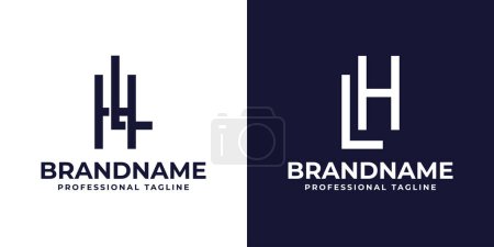 Logotipo de monograma de letras HL y LH, adecuado para cualquier negocio con iniciales LH o HL