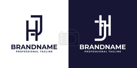Letters HJ and JH Monogram Logo, suitable for any business with JH or HJ initials