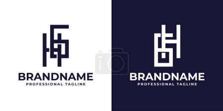 Letters HG and GH Monogram Logo, suitable for any business with GH or HG initials