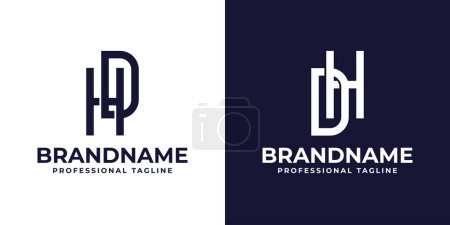 Buchstaben HD und DH Monogramm Logo, geeignet für jedes Geschäft mit DH oder HD Initialen