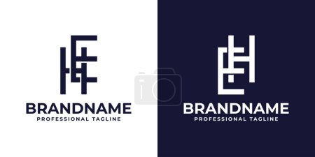 Buchstaben HE und EH Monogramm Logo, geeignet für jedes Geschäft mit EH oder HE Initialen