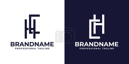Buchstaben HC und CH Monogramm Logo, geeignet für jedes Geschäft mit CH oder HC Initialen