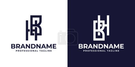 Letters HB and BH Monogram Logo, suitable for any business with BH or HB initials