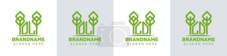 Letters DL and LD Greenhouse Logo, for business related to plant with LD or DL initials