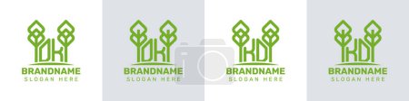 Buchstaben DK und KD Gewächshaus-Logo, für Unternehmen im Zusammenhang mit Pflanzen mit KD oder DK Initialen