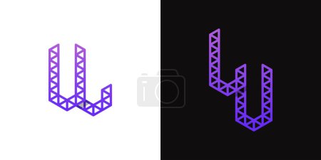 Buchstaben LU und UL Polygon Logo, geeignet für geschäftliche Beziehungen zu Polygonen mit UL oder LU Initialen
