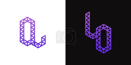 Buchstaben LO und OL Polygon Logo, geeignet für Unternehmen im Zusammenhang mit Polygon mit OL oder LO Initialen