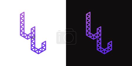 Lettres LL Polygon Logo, adapté pour les entreprises liées à polygone avec initiales LL