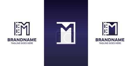 Buchstabe M Technology Logo, geeignet für Unternehmen mit M Initiale