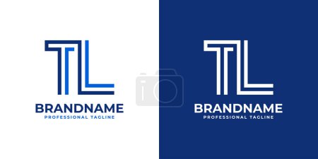 Logotipo de monograma de línea de letras TL, adecuado para negocios con iniciales TL o LT
