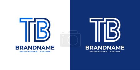 Letters TB Line Monogram Logo, suitable for business with TB or BT initials
