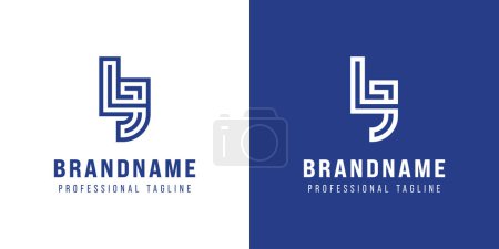 Lettres LJ Monogram Logo, adapté à toute entreprise avec des initiales LJ ou JL