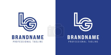 Letras LG Monogram Logo, adecuado para cualquier negocio con iniciales LG o GL