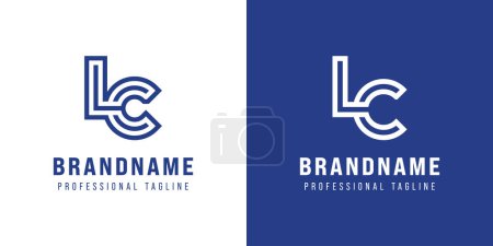 Logotipo del monograma de las letras LC, conveniente para cualquier negocio con las iniciales de LC o CL