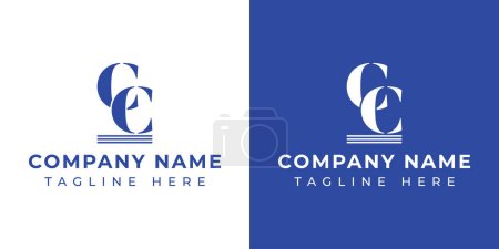 Letters CC Pillar Logo Set, suitable for any business with CC related to Pillar
