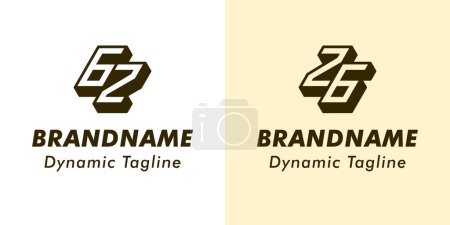 Letters GZ and ZG 3D Monogram Logo, Suitable for business with ZG or GZ initials