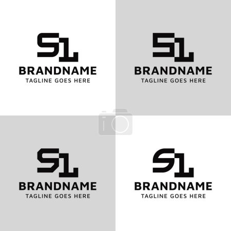 Cartas SL Monogram Logo Set, apto para cualquier negocio con iniciales LS o SL