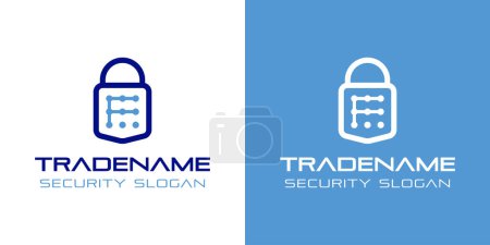 Buchstabe F Smart Lock Logo, perfekt für digitale Vorhängeschlösser und private Sicherheitsdienste