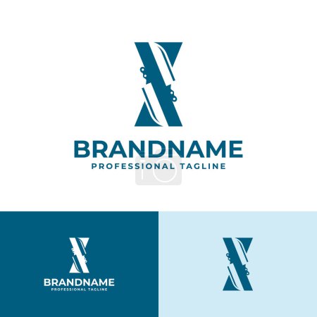 Letter X Knife Logo, for Butcher Shops or Restaurant Branding