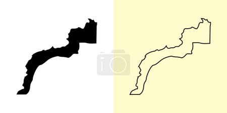 Ilustración de Zamboanga del Norte mapa, Filipinas, Asia. Diseños de mapas rellenos y esquemáticos. Ilustración vectorial - Imagen libre de derechos