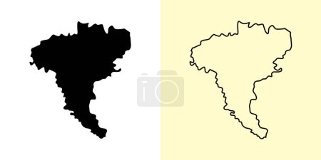 Ilustración de Ungheni mapa, Moldavia, Europa. Diseños de mapas rellenos y esquemáticos. Ilustración vectorial - Imagen libre de derechos