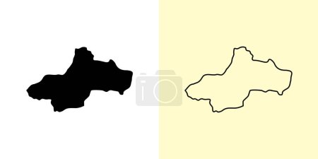 Ilustración de Tokat map, Turquía, Asia. Diseños de mapas rellenos y esquemáticos. Ilustración vectorial - Imagen libre de derechos