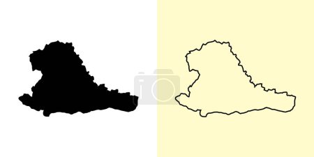 Ilustración de Mapa de Taurage, Lituania, Europa. Diseños de mapas rellenos y esquemáticos. Ilustración vectorial - Imagen libre de derechos