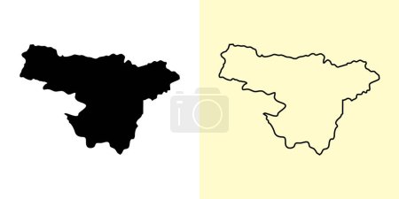 Ilustración de Mapa de Pichincha, Ecuador, Américas. Diseños de mapas rellenos y esquemáticos. Ilustración vectorial - Imagen libre de derechos