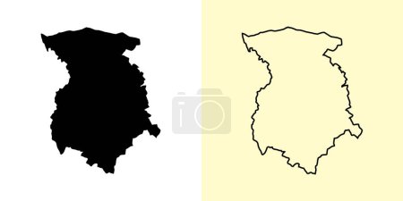Ilustración de Mapa de Marijampole, Lituania, Europa. Diseños de mapas rellenos y esquemáticos. Ilustración vectorial - Imagen libre de derechos