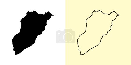 Ilustración de Lavalleja mapa, Uruguay, Américas. Diseños de mapas rellenos y esquemáticos. Ilustración vectorial - Imagen libre de derechos