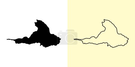 Ilustración de Mapa de Imbabura, Ecuador, Américas. Diseños de mapas rellenos y esquemáticos. Ilustración vectorial - Imagen libre de derechos