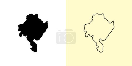Ilustración de Ghazni mapa, Afganistán, Asia. Diseños de mapas rellenos y esquemáticos. Ilustración vectorial - Imagen libre de derechos