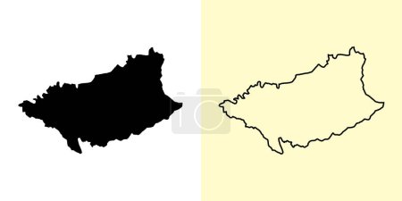Ilustración de Mapa de Durazno, Uruguay, Américas. Diseños de mapas rellenos y esquemáticos. Ilustración vectorial - Imagen libre de derechos