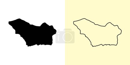Ilustración de Mapa de Colonia, Uruguay, Américas. Diseños de mapas rellenos y esquemáticos. Ilustración vectorial - Imagen libre de derechos