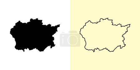 Ilustración de Mapa de Alytus, Lituania, Europa. Diseños de mapas rellenos y esquemáticos. Ilustración vectorial - Imagen libre de derechos