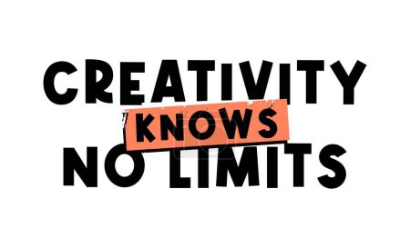 Creative Knows No Limits Inspirational Quotes Slogan Typography for Print t shirt design graphic vector